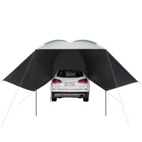 VEVOR Vehicle Awning, Large 10' x 7' Shade Coverage Car Side Awning, PU2000mm UV50+ Car Awning with Extended Side Canopies and Portable Storage B