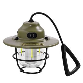Outdoor Lighting Camping Light USB Rechargeable Horse Lantern (Color: Green, type: Camping Light)
